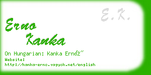 erno kanka business card